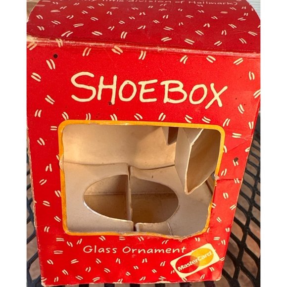 Vintage 1992 Hallmark Cards Mastercard All I Want For Christmas Glass Ornament - Picture 9 of 12